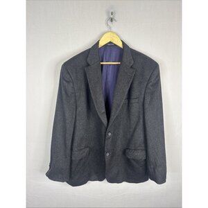 Men’s 100% Cashmere Blazer Jacket Gray Charcoal  — Size 48 (XL/XXL Fit)